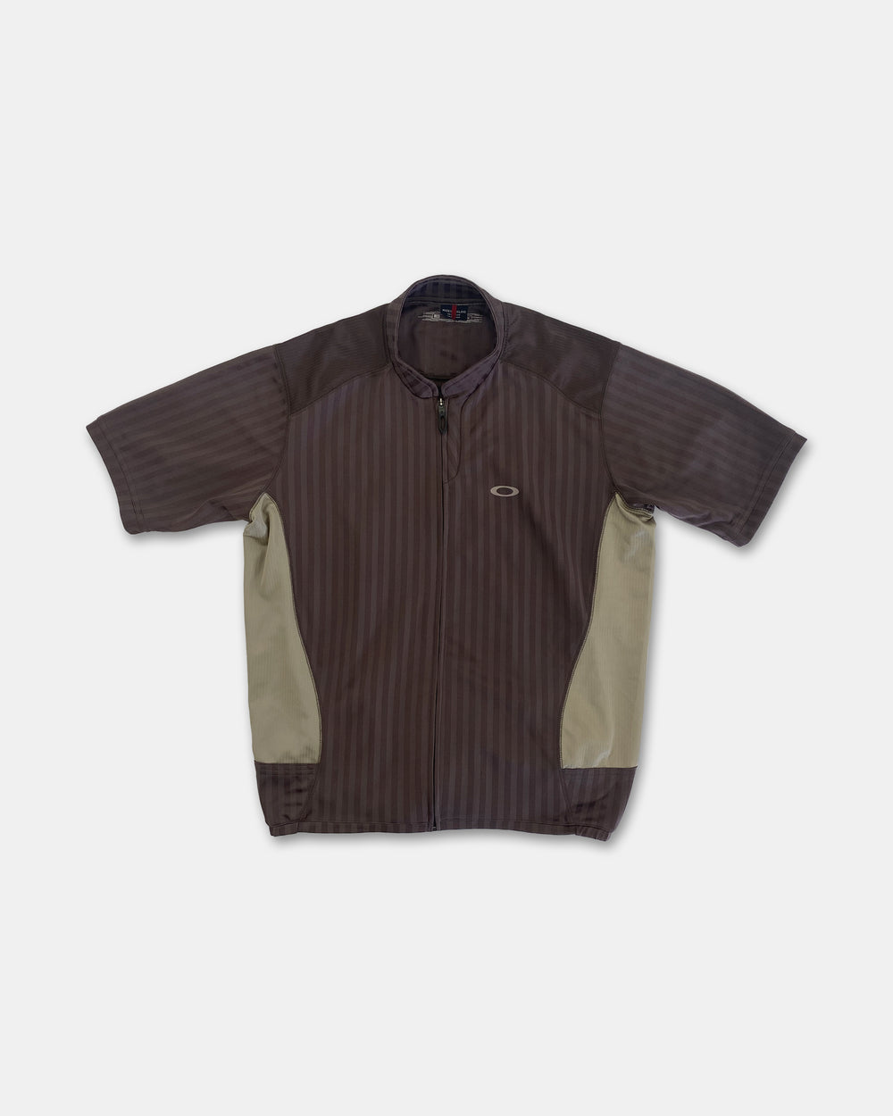 Oakley 2000s Striped Bike Jersey Brown