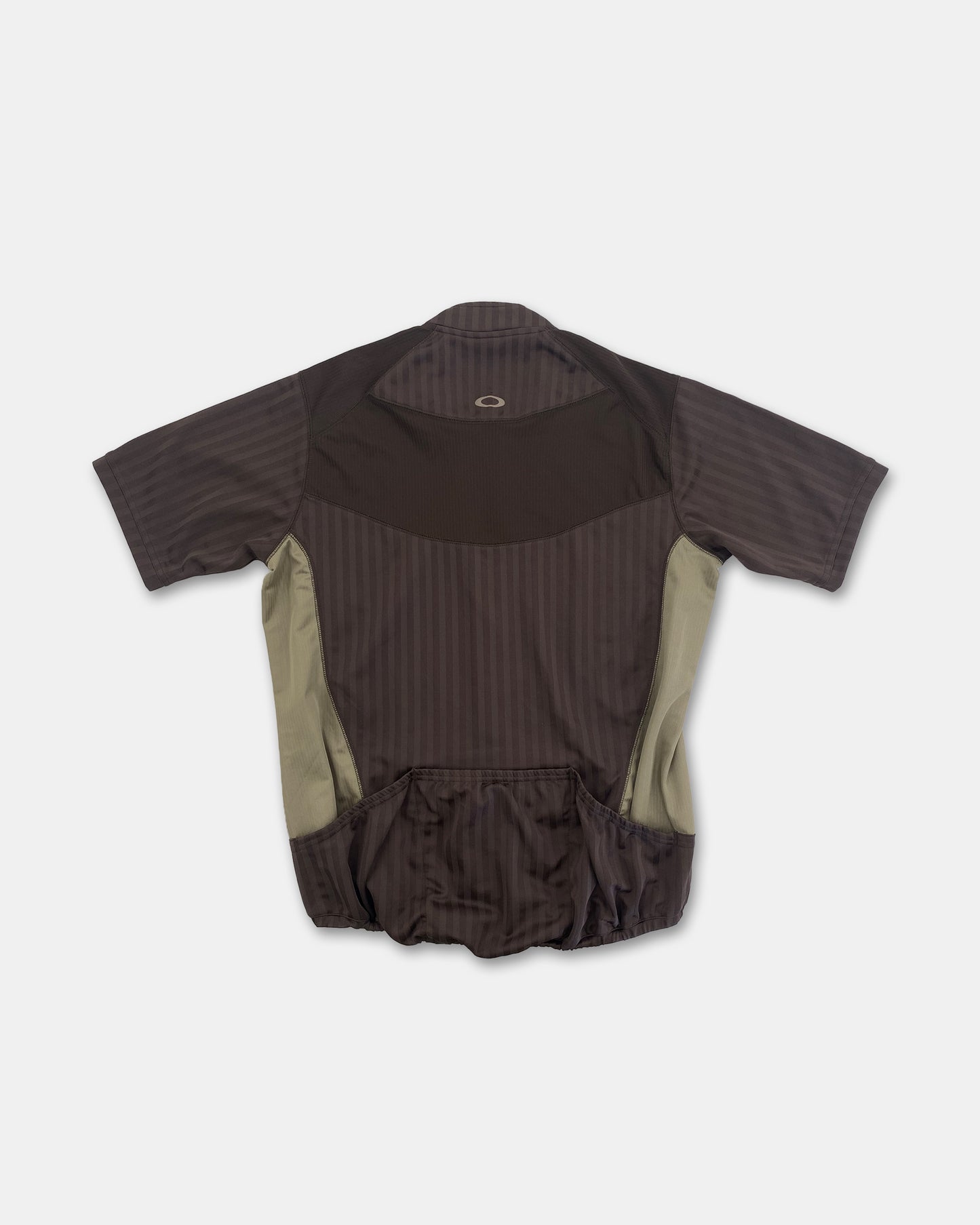 Oakley 2000s Striped Bike Jersey Brown