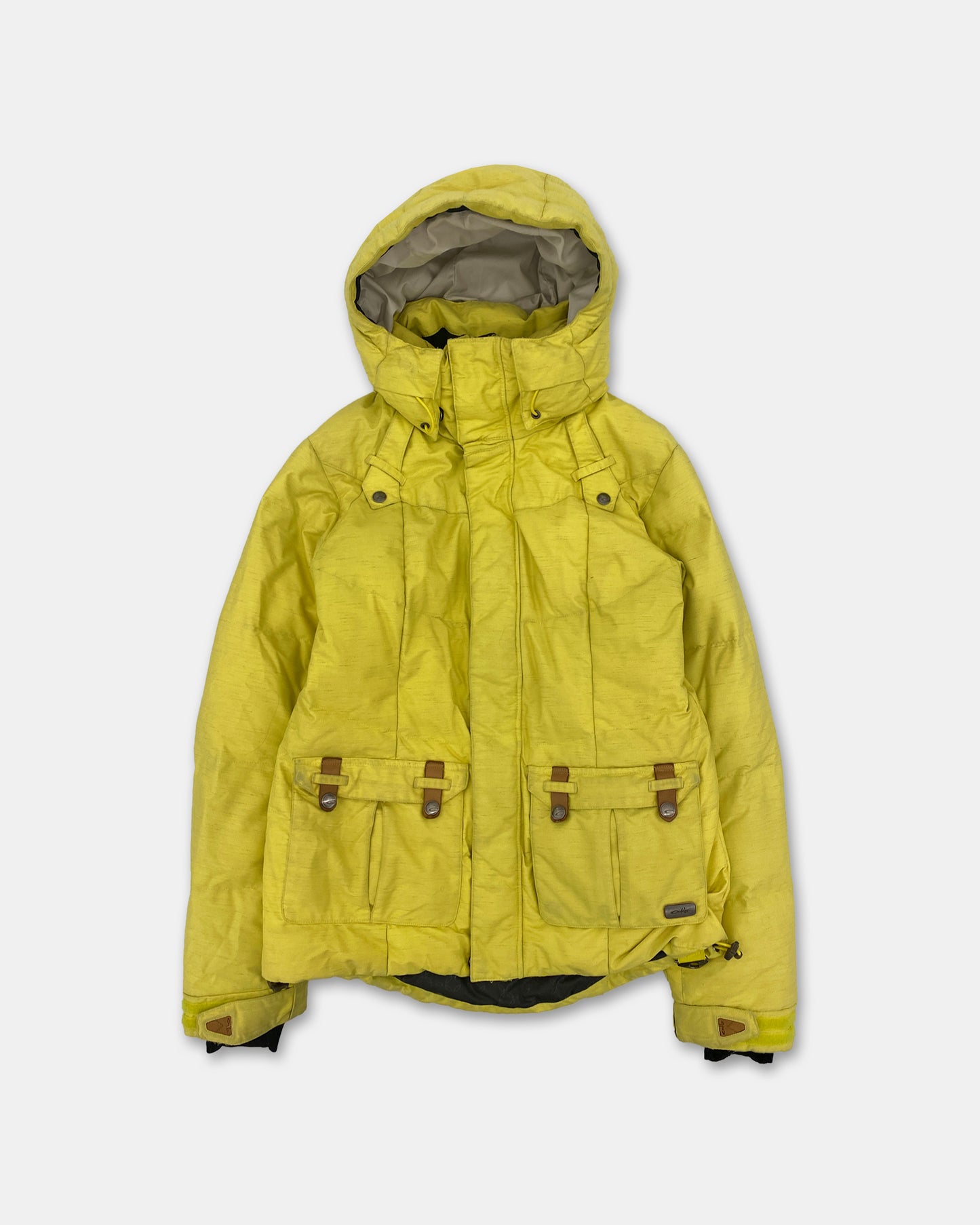 Oakley 2000s Puffer Funktionelle Skijacke Dirty Yellow 