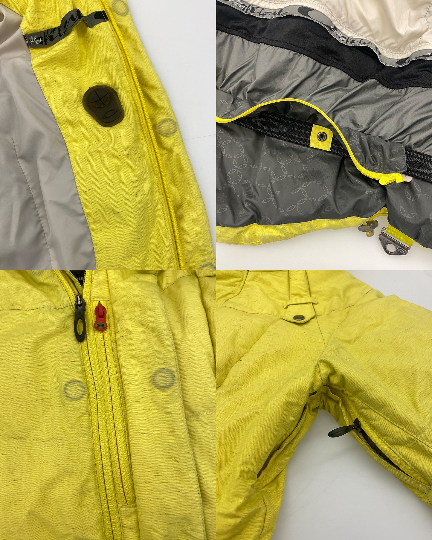 Oakley 2000s Puffer Funktionelle Skijacke Dirty Yellow 