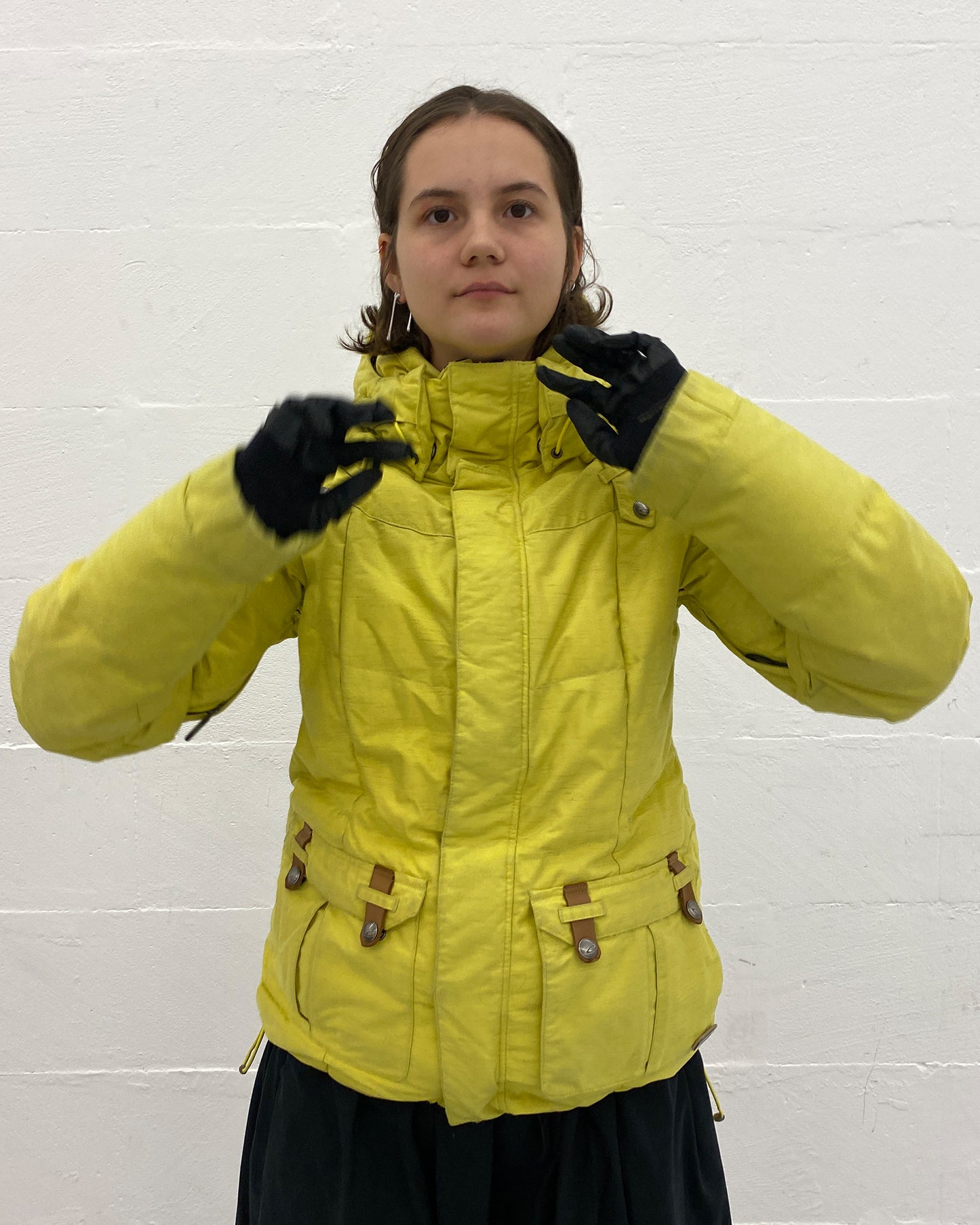 Oakley 2000s Puffer Functional Ski Jacket Dirty Yellow