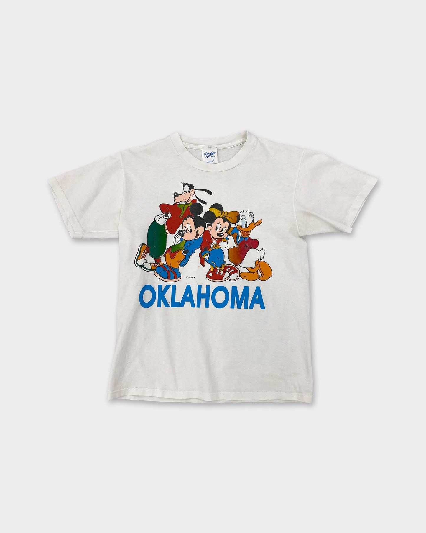 Vintage 2000s Oklahoma Disney Logo T-Shirt White