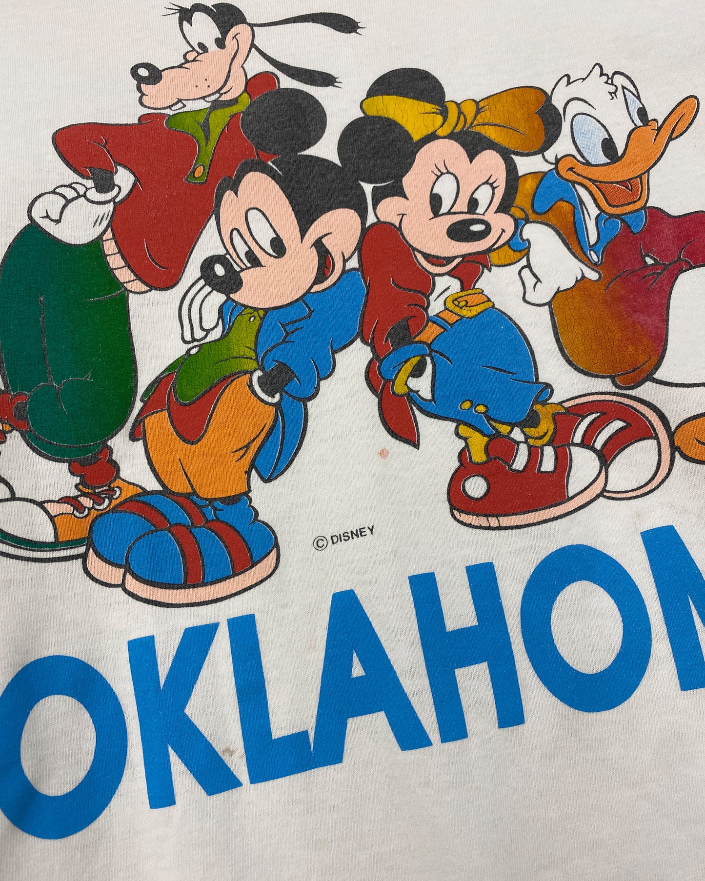 Vintage 2000s Oklahoma Disney Logo T-Shirt White