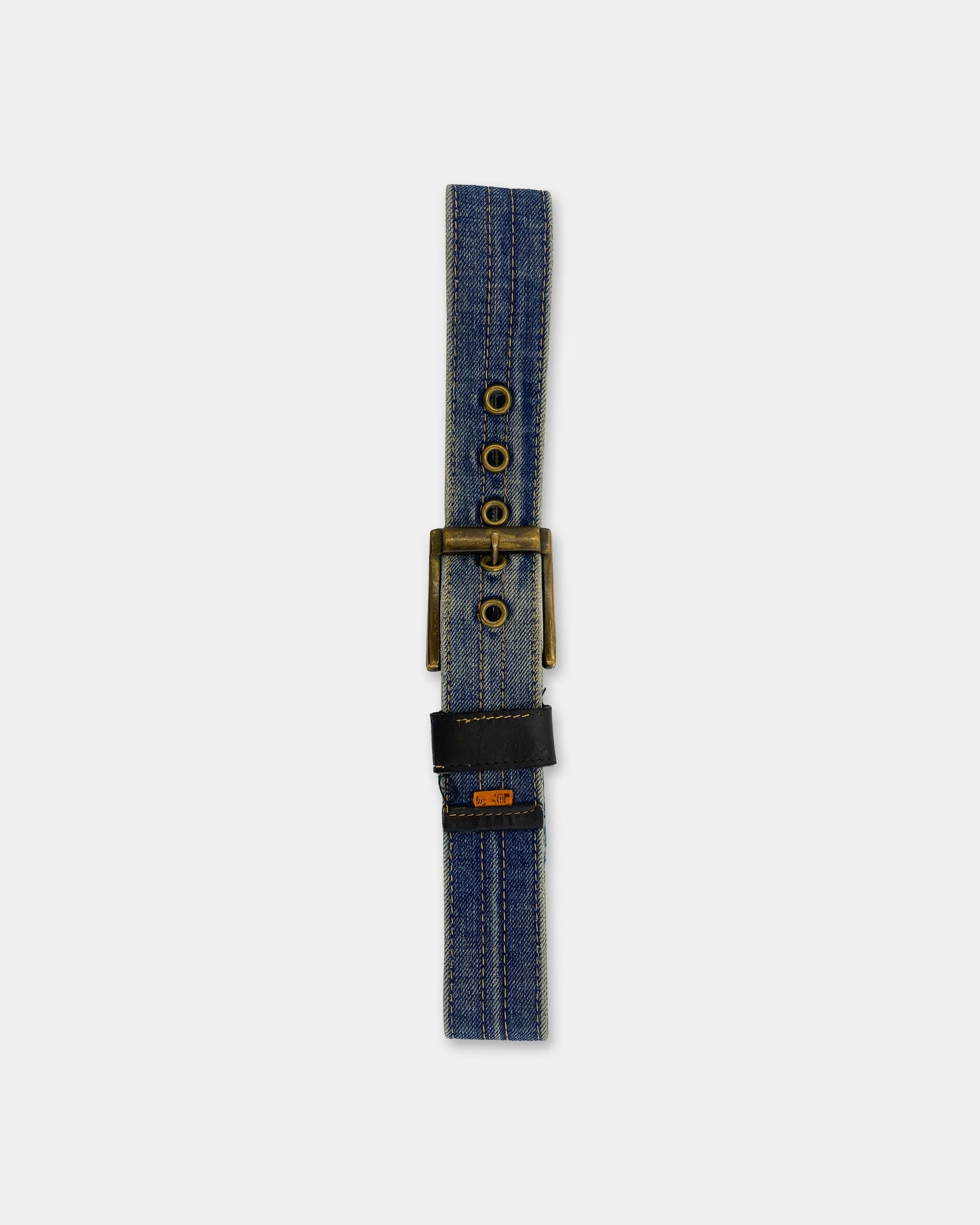 Levis 2000s Orange Tab Denim Belt Blue