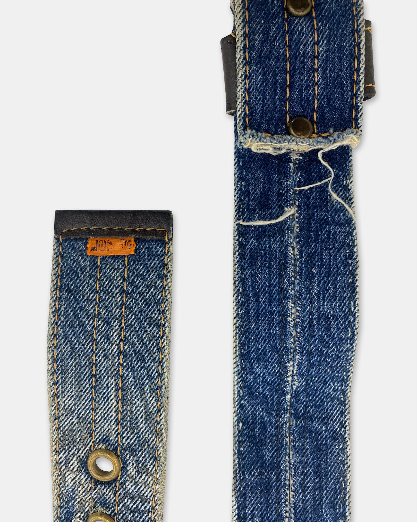 Levis 2000s Orange Tab Denim Belt Blue