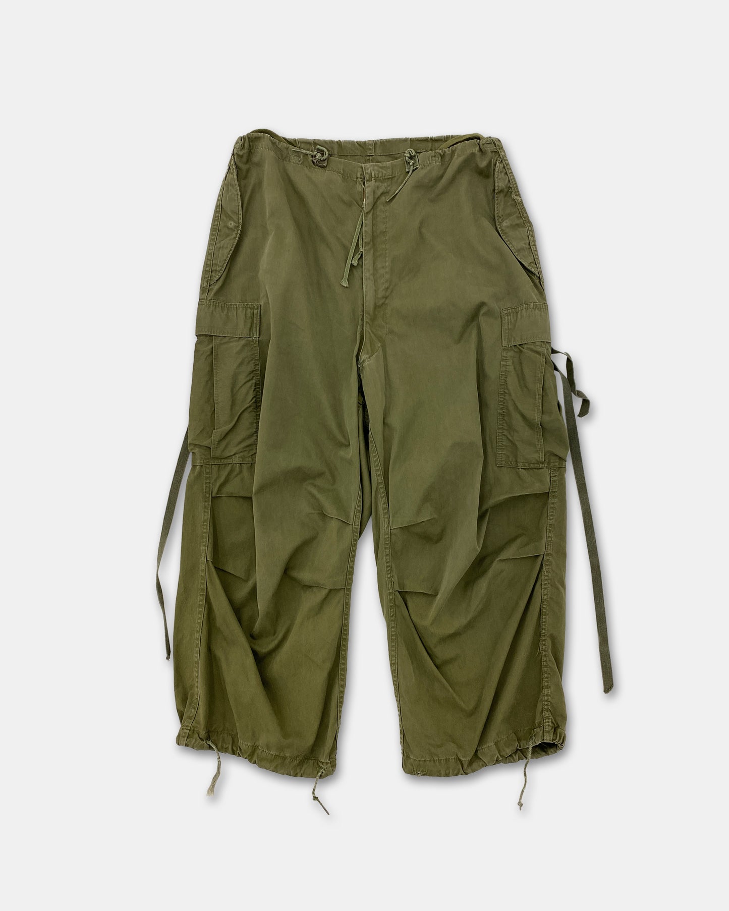 Vintage 1950s US Army Parachute Pants Khaki Green