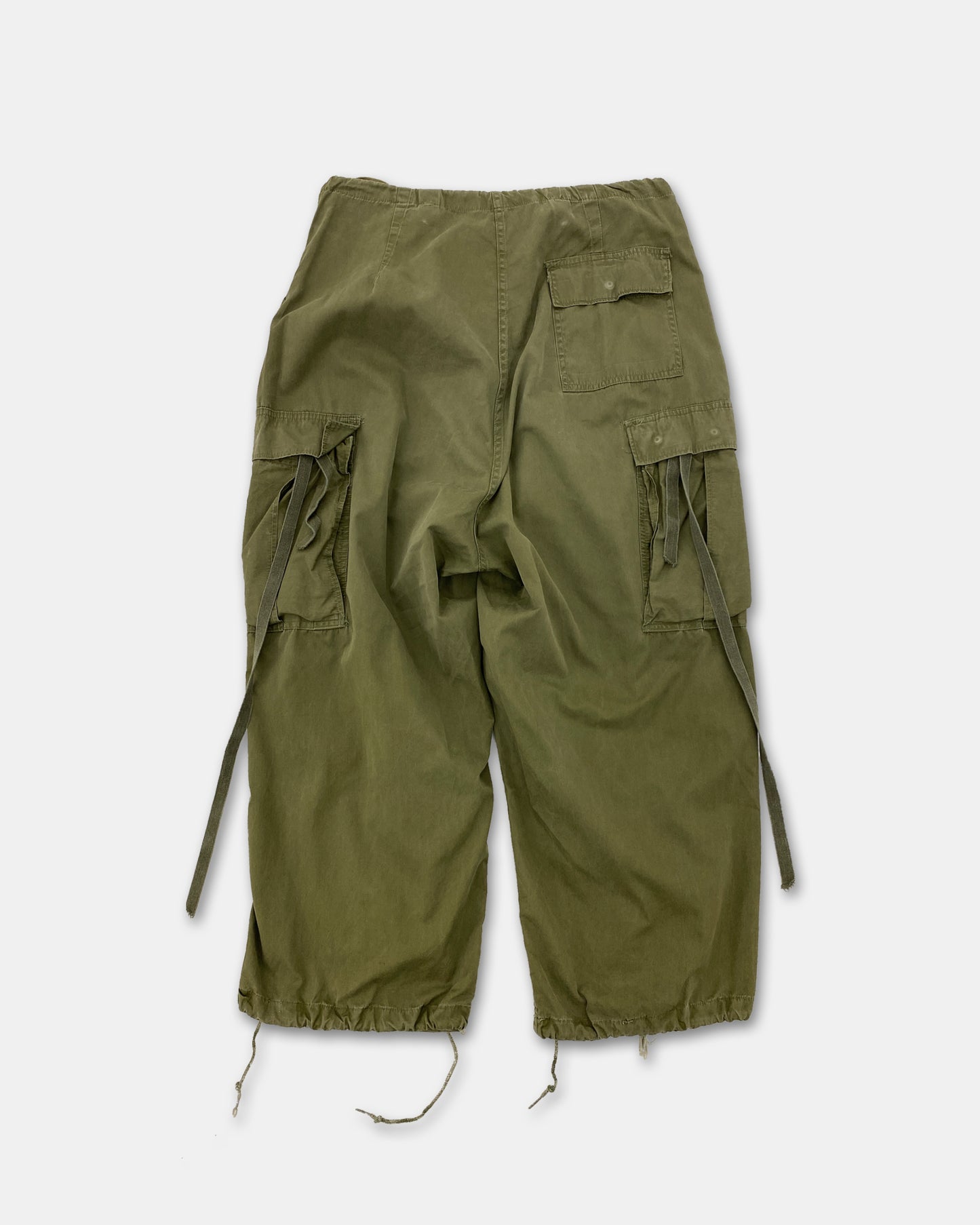 Vintage 1950s US Army Parachute Pants Khaki Green