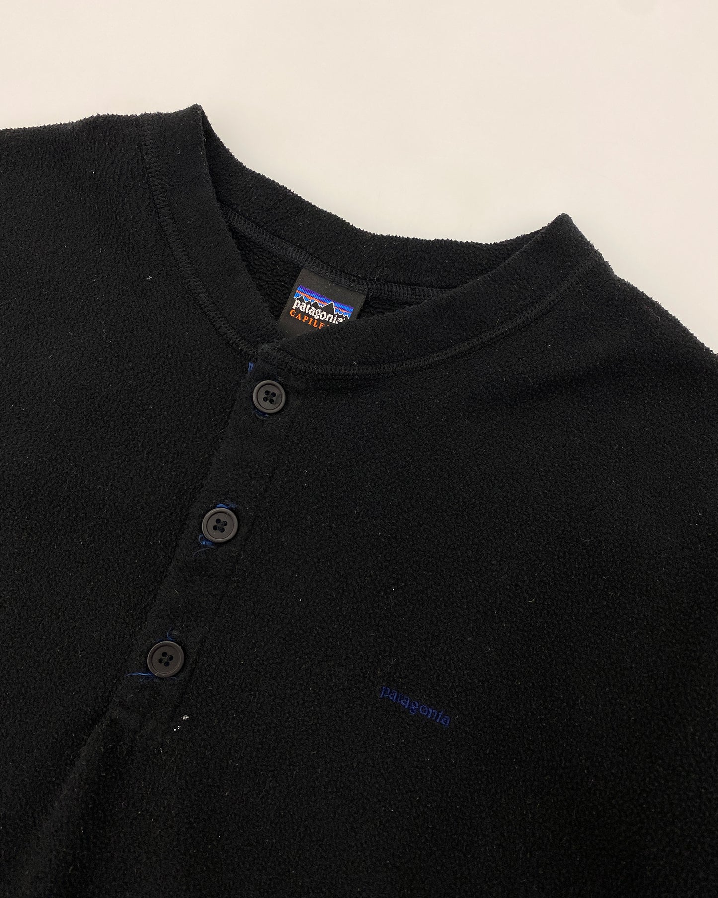 Patagonia 1990s Capilene Fleece Underlayer Sweater Black