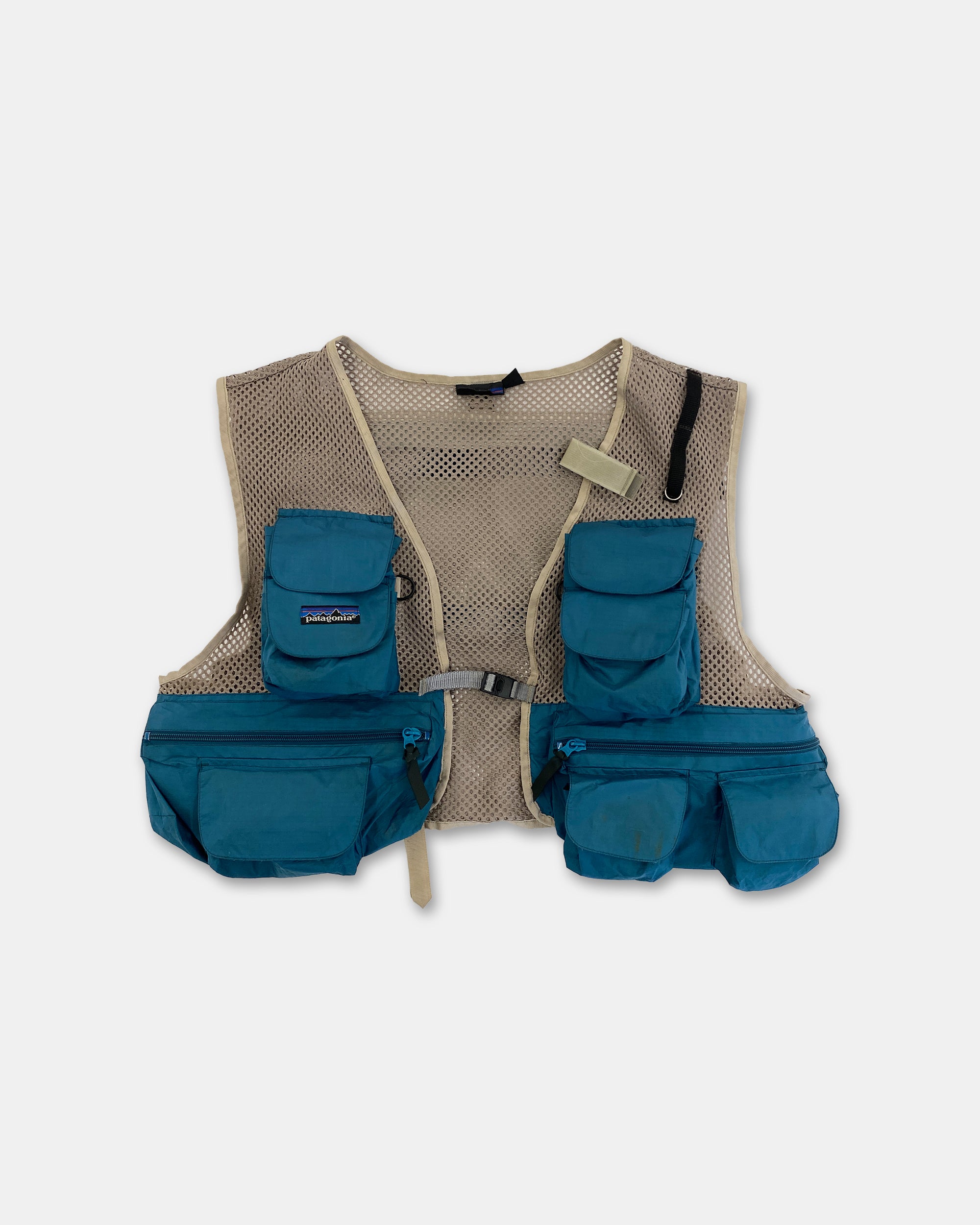 Patagonia 1990s Fishing Vest Beige Petrol – knudpeters