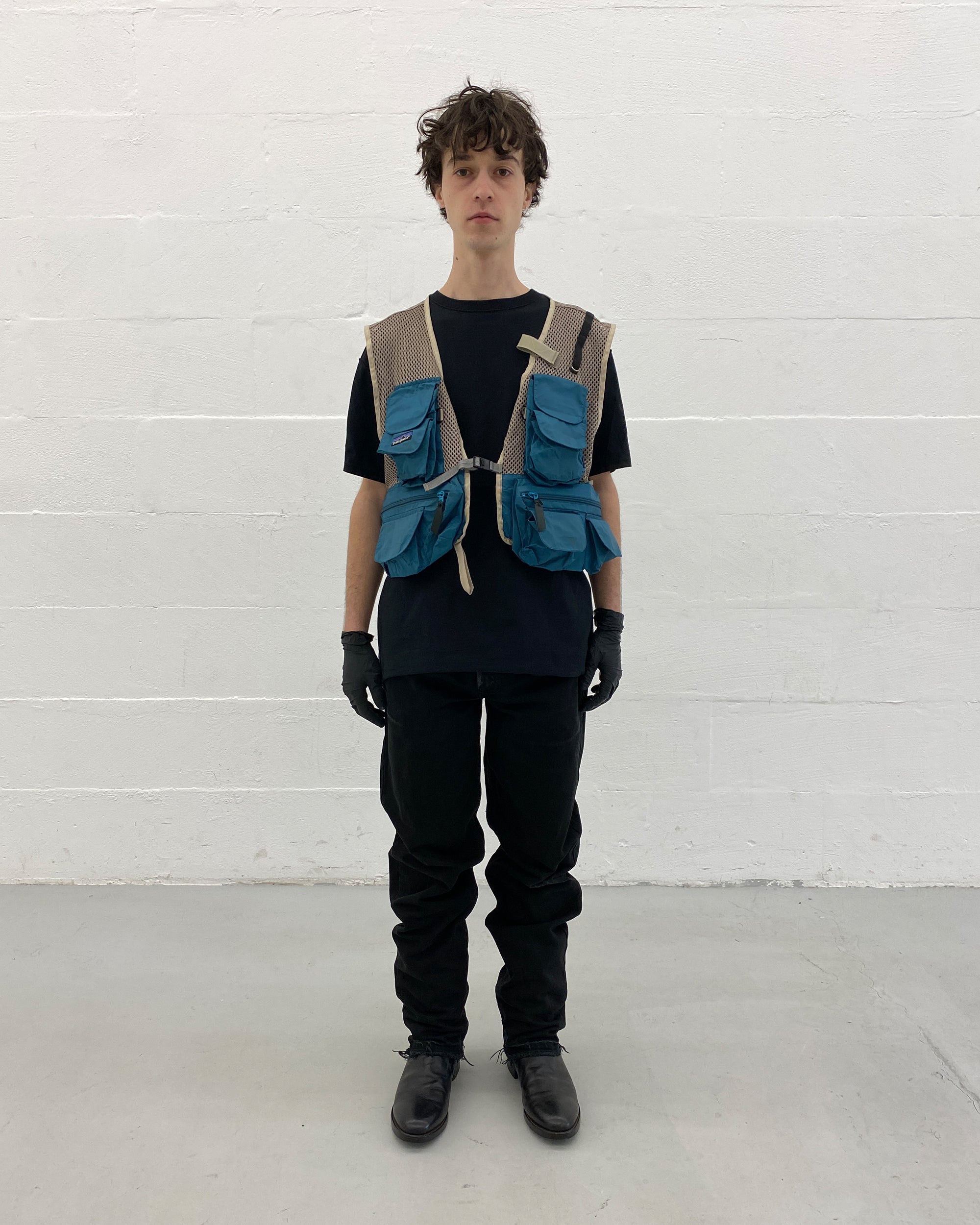 Patagonia 1990s Fishing Vest Beige Petrol – knudpeters