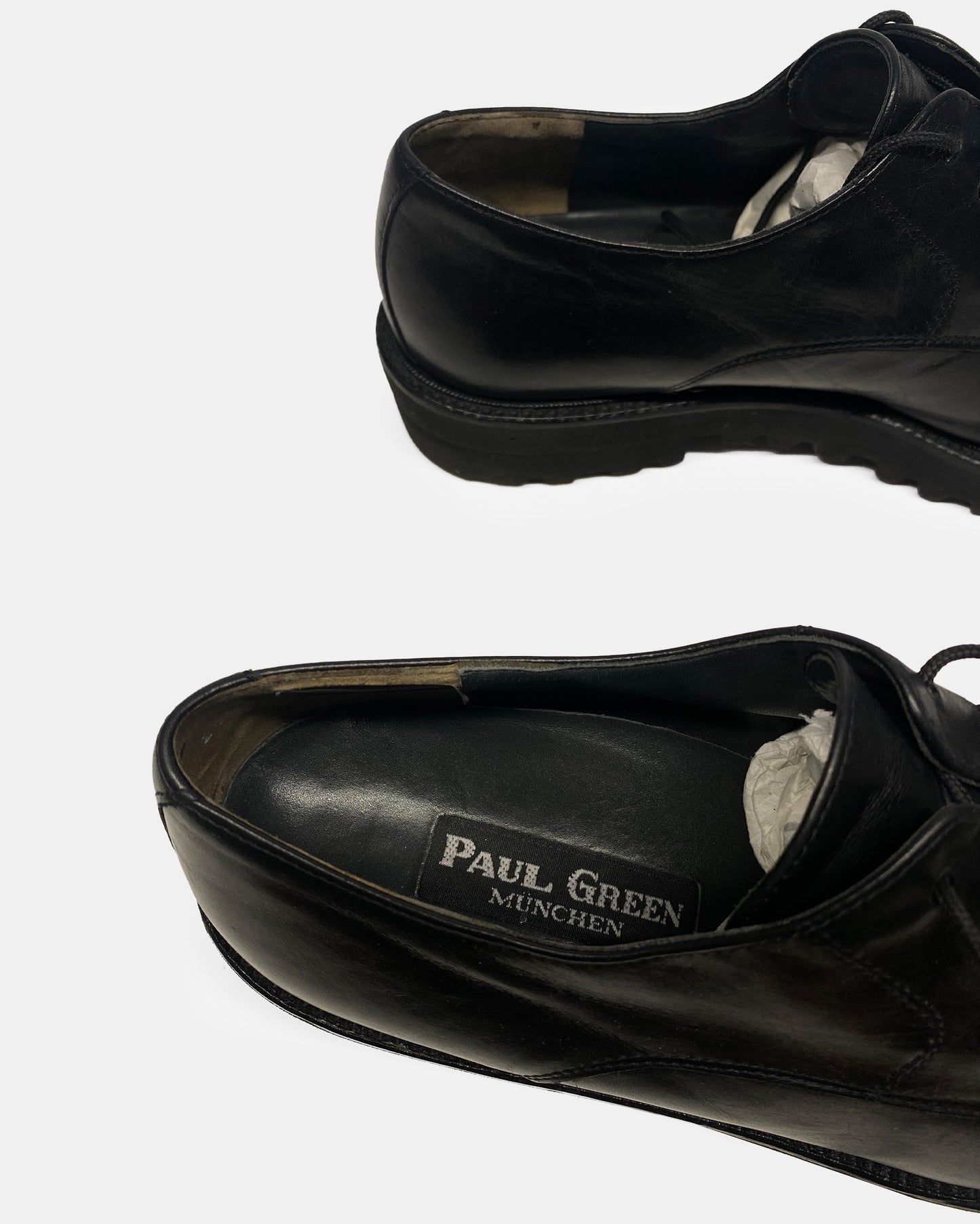 Paul Green München 2000s Leather Vibram Loafer Black