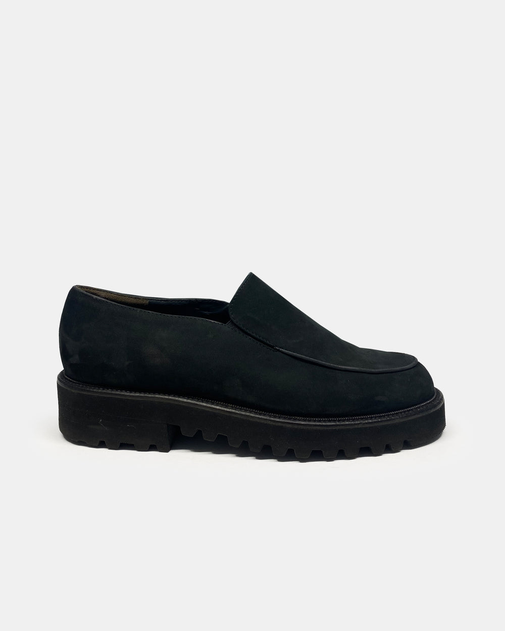 Paul Green München 2000s Suede Leather Vibram Loafer Black