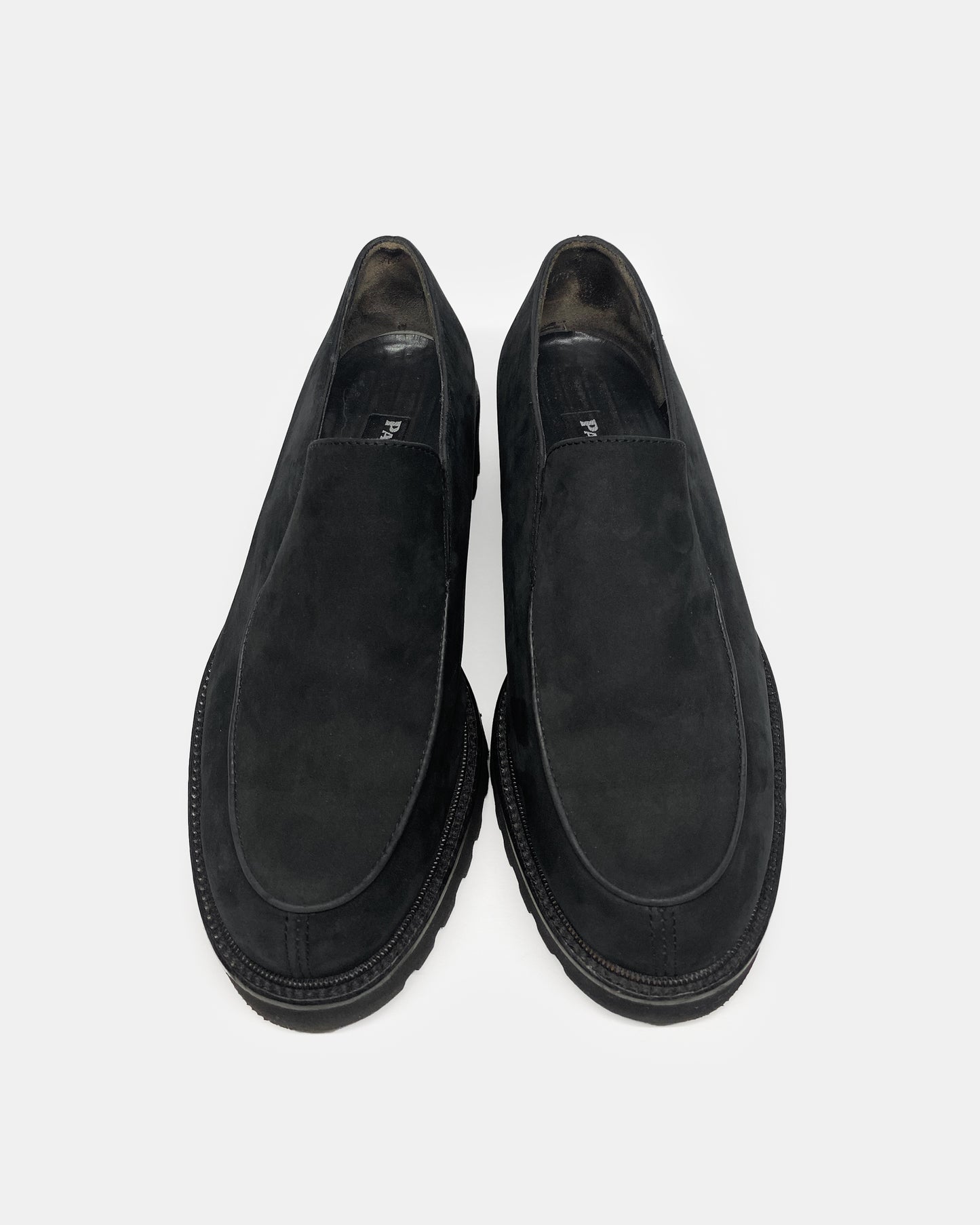 Paul Green München 2000s Suede Leather Vibram Loafer Black