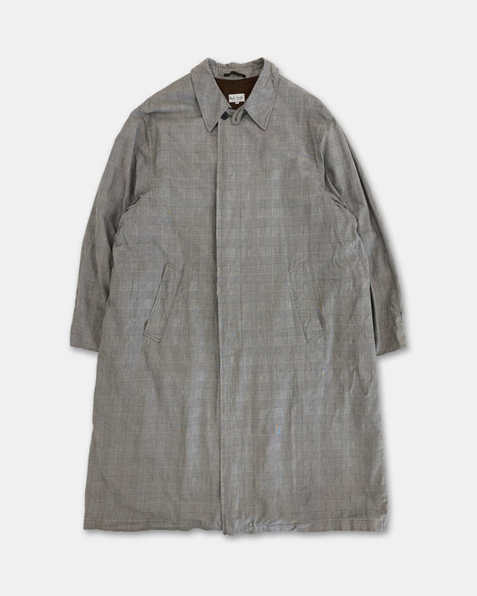 Paul Smith 1990s Glen Plaid Coat Grey