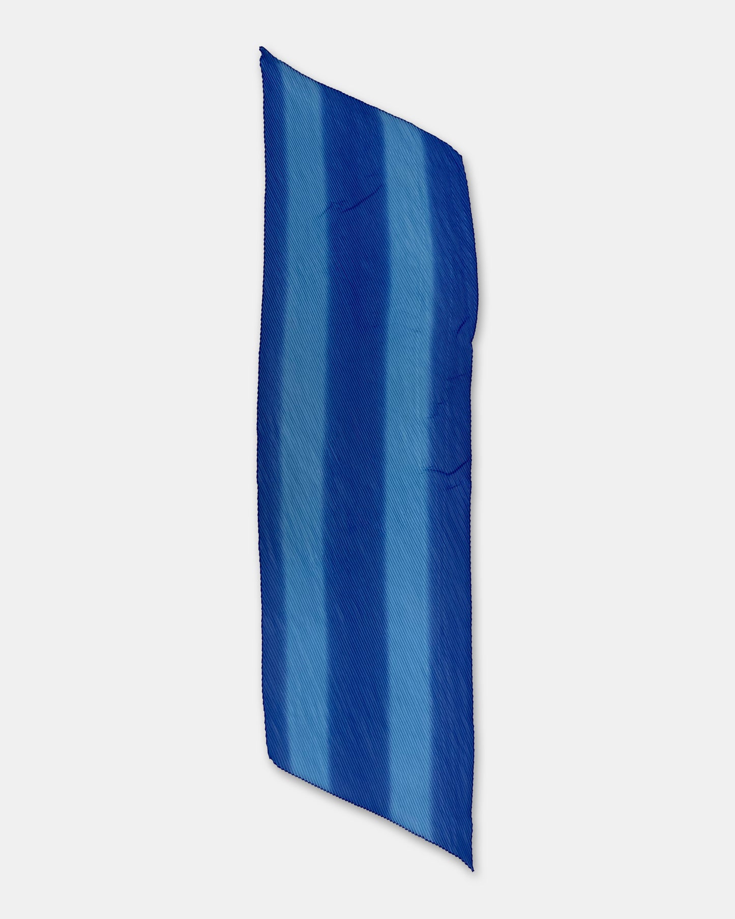 Vintage 2000s Pleated Scarf Blue