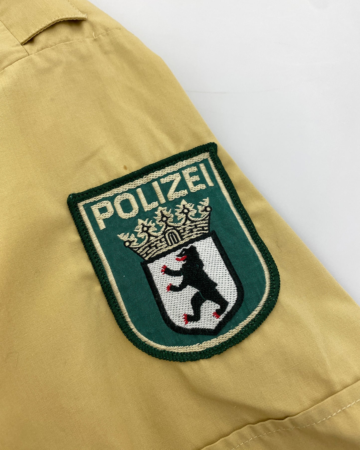 Vintage 1990s Berlin Polizei Shirt Washed Yellow