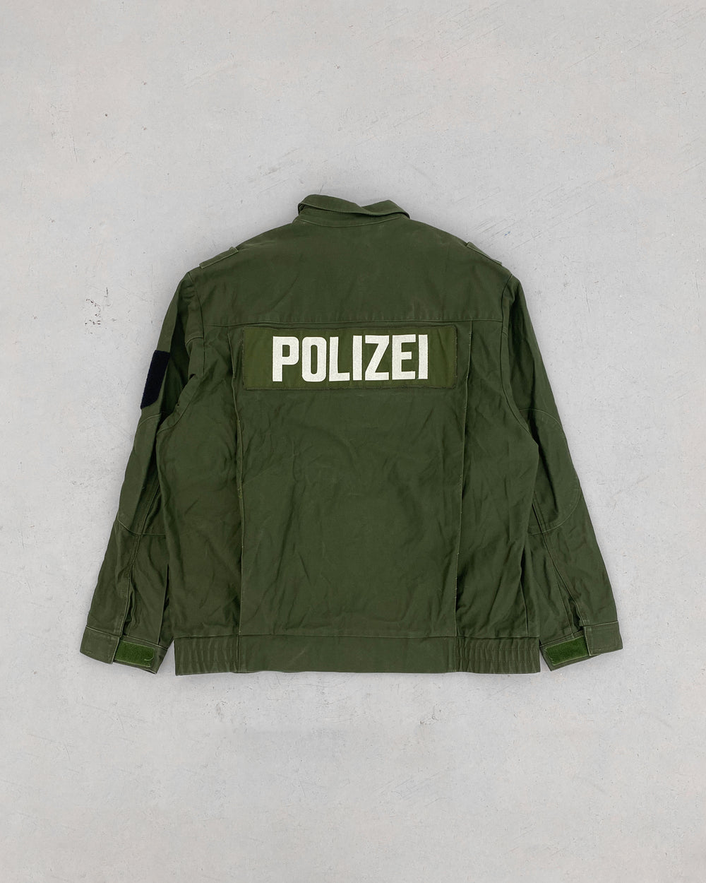 Vintage 1990er Polizei Schwere Baumwolljacke Grün 