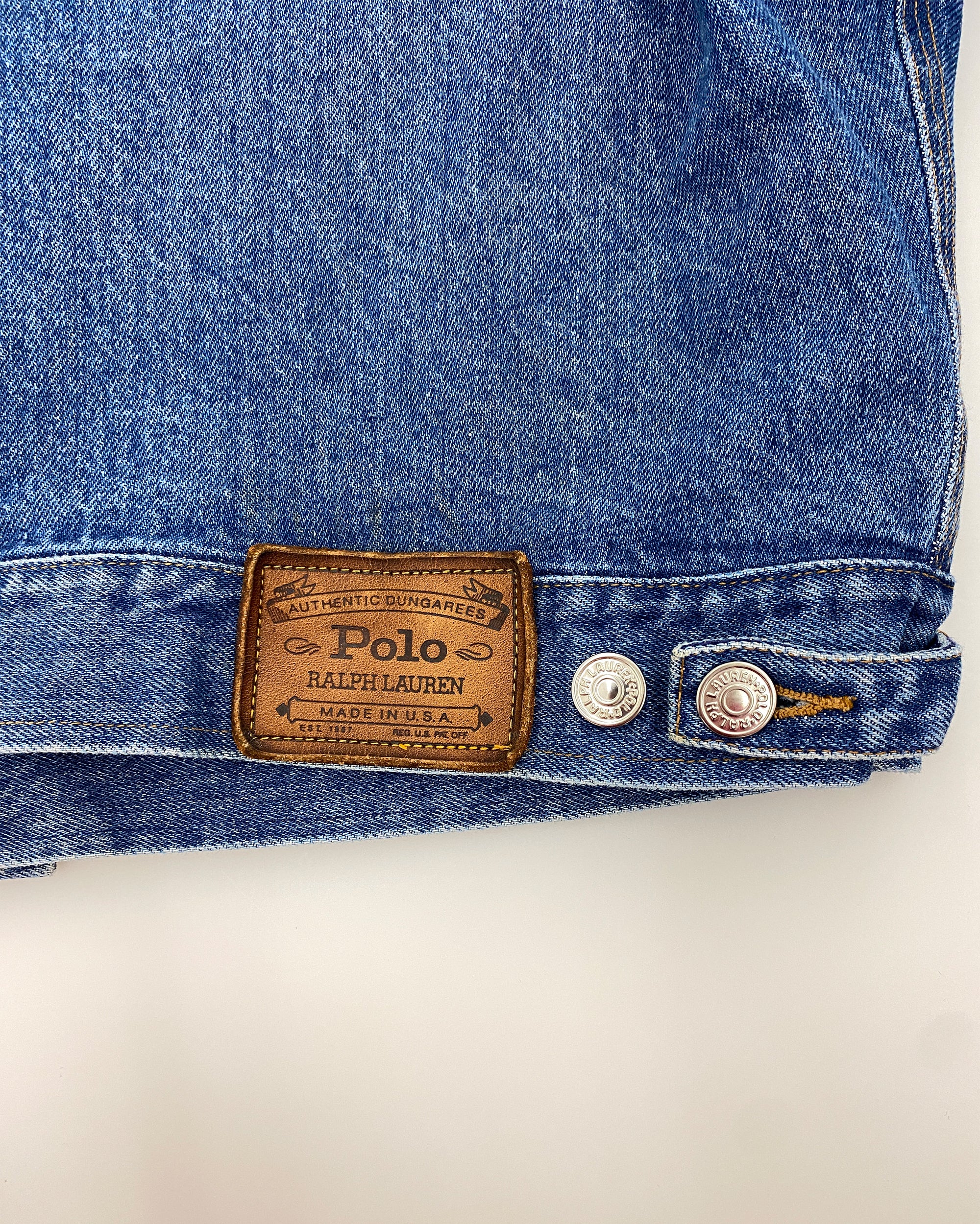 Polo Ralph Lauren 1980s Made in USA Denim Jacket Blue – knudpeters