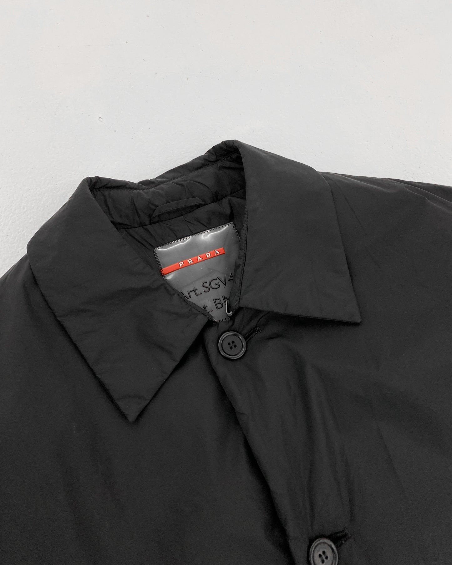 Prada 2000s Padded Nylon Coat Black