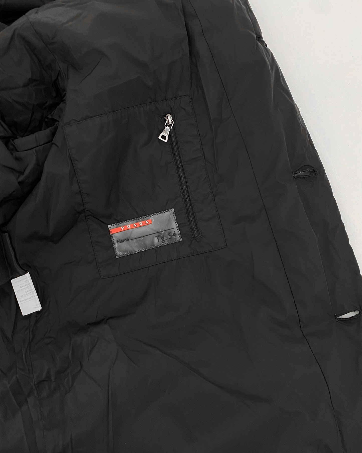 Prada 2000s Padded Nylon Coat Black