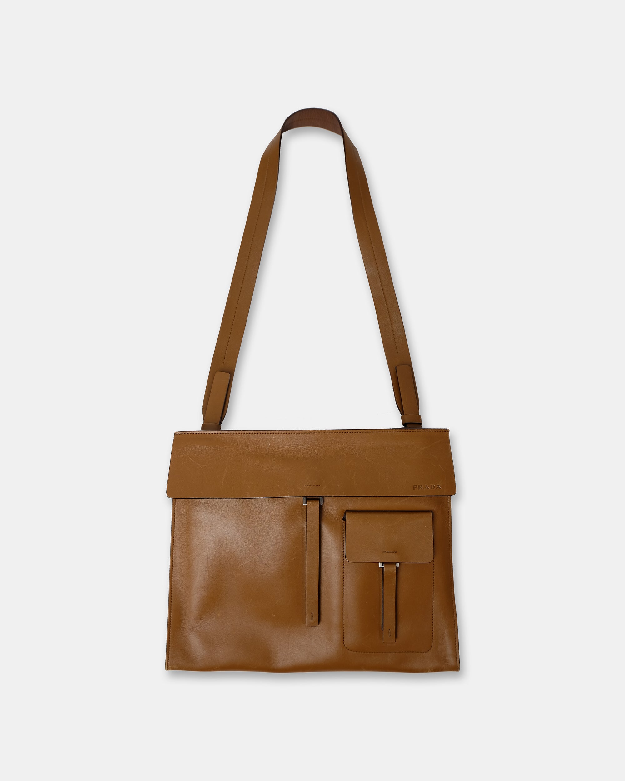 Prada AW1999 Leather Shoulder Bag Brown – knudpeters Prada AW1999 Leather Shoulder Bag Brown – knudpeters
