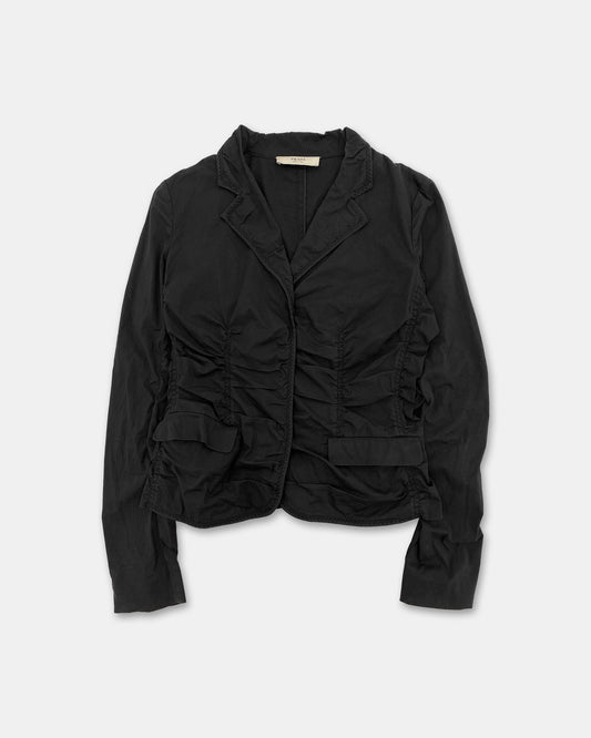 Prada SS2006 Tucked Blazer Black