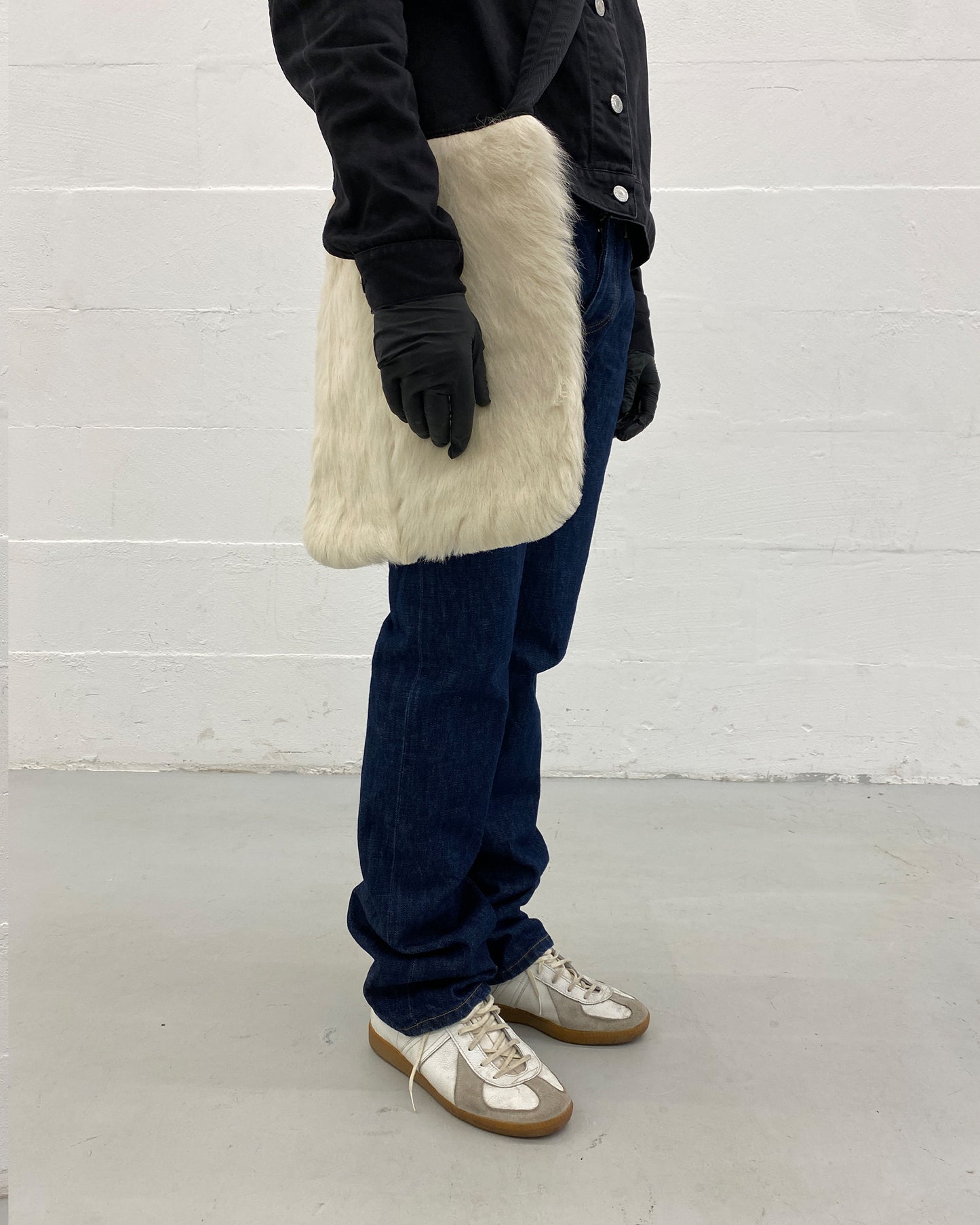 Prada AW1999 Goat Fur Shoulder Bag White