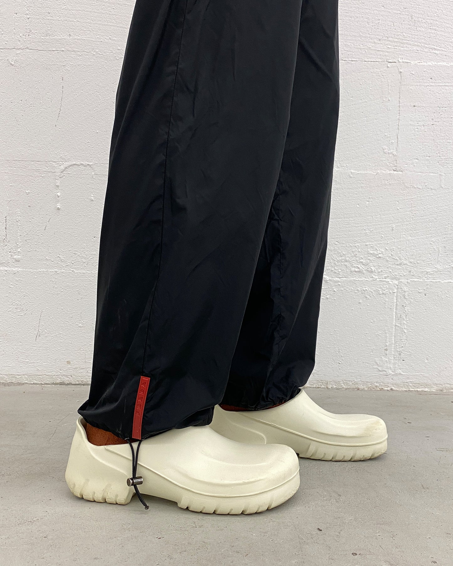 Prada SS1999 Nylon Track Pants Black