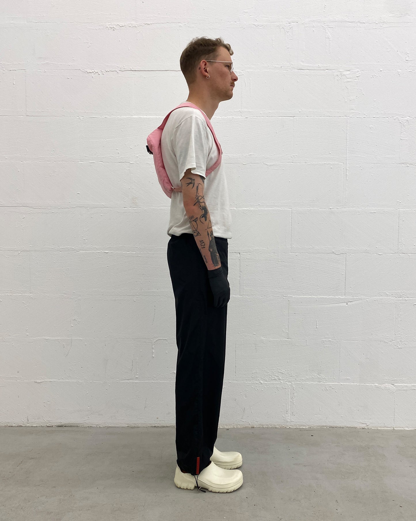 Prada SS1999 Nylon Track Pants Black