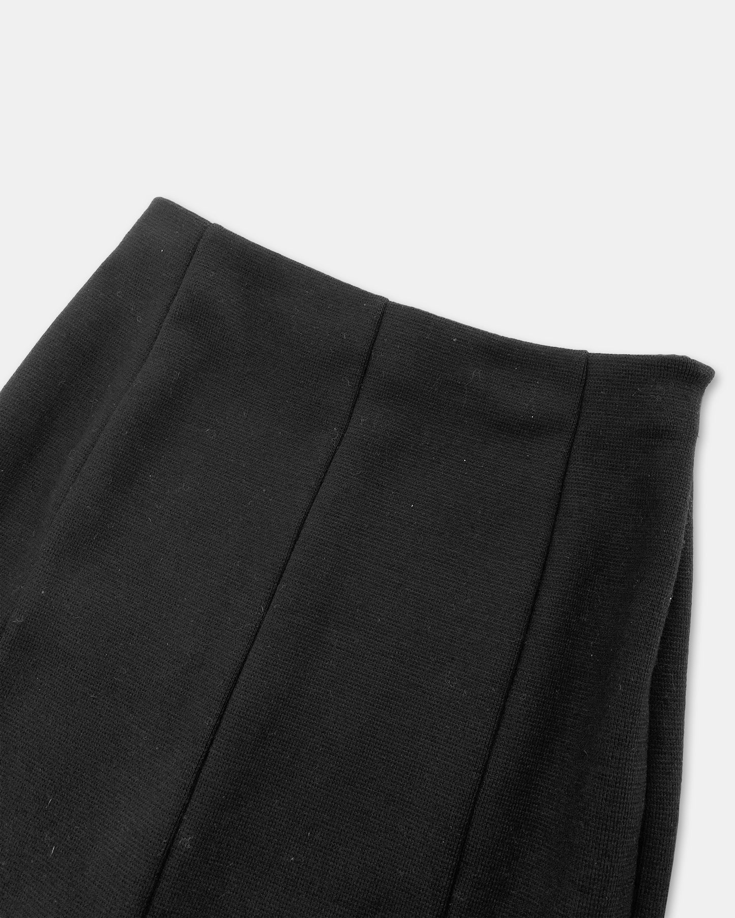 Prada 1990s Wool Knit Skirt Black