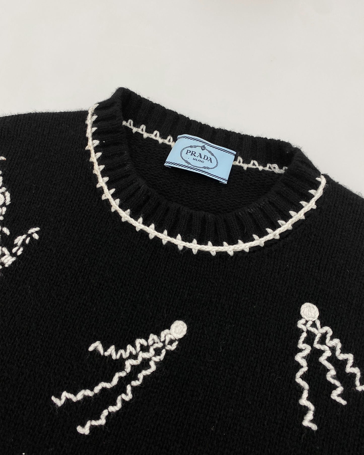 Prada AW2016 Stars Cashmere Knit Sweater Black