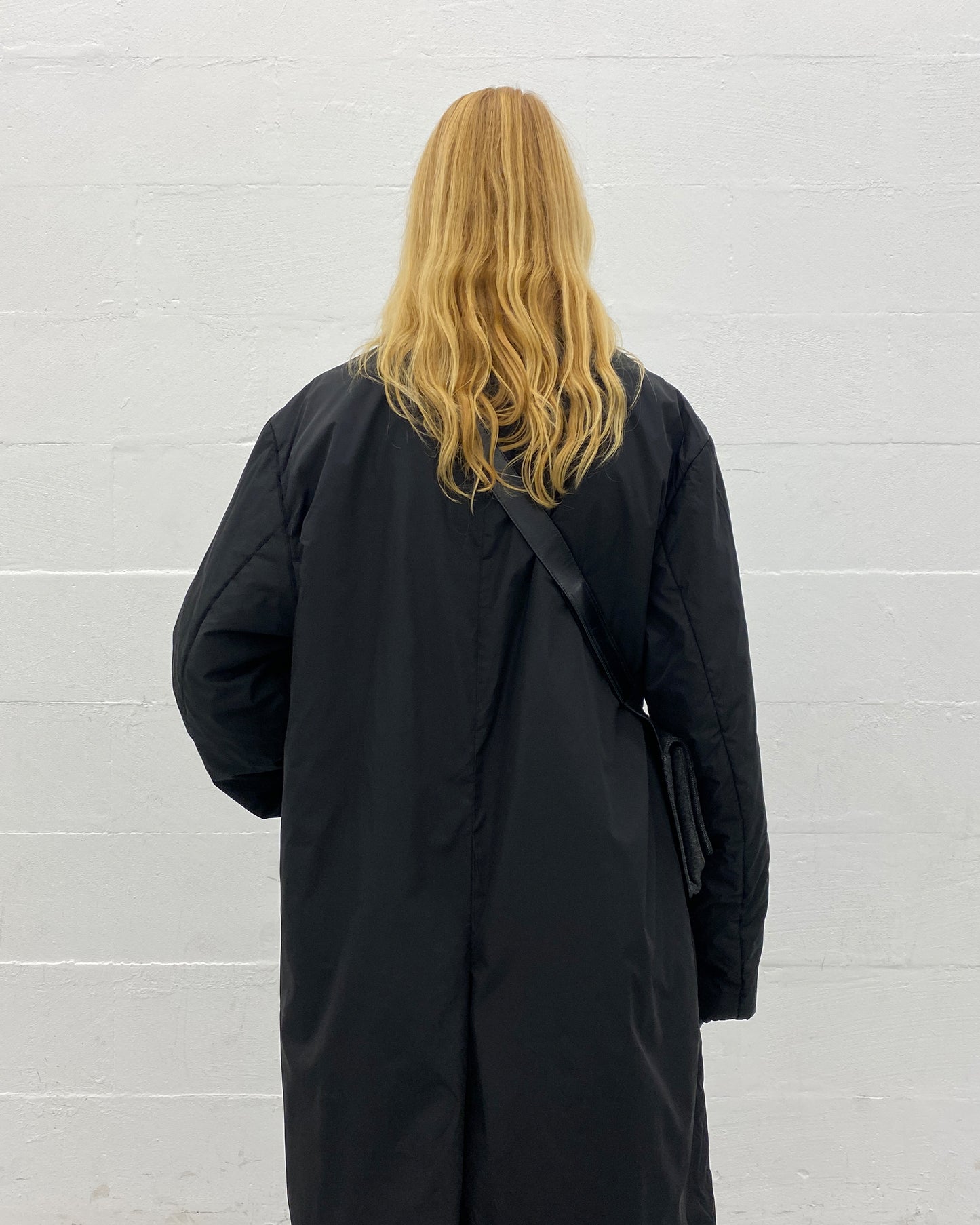 Prada 2000s Padded Nylon Coat Black