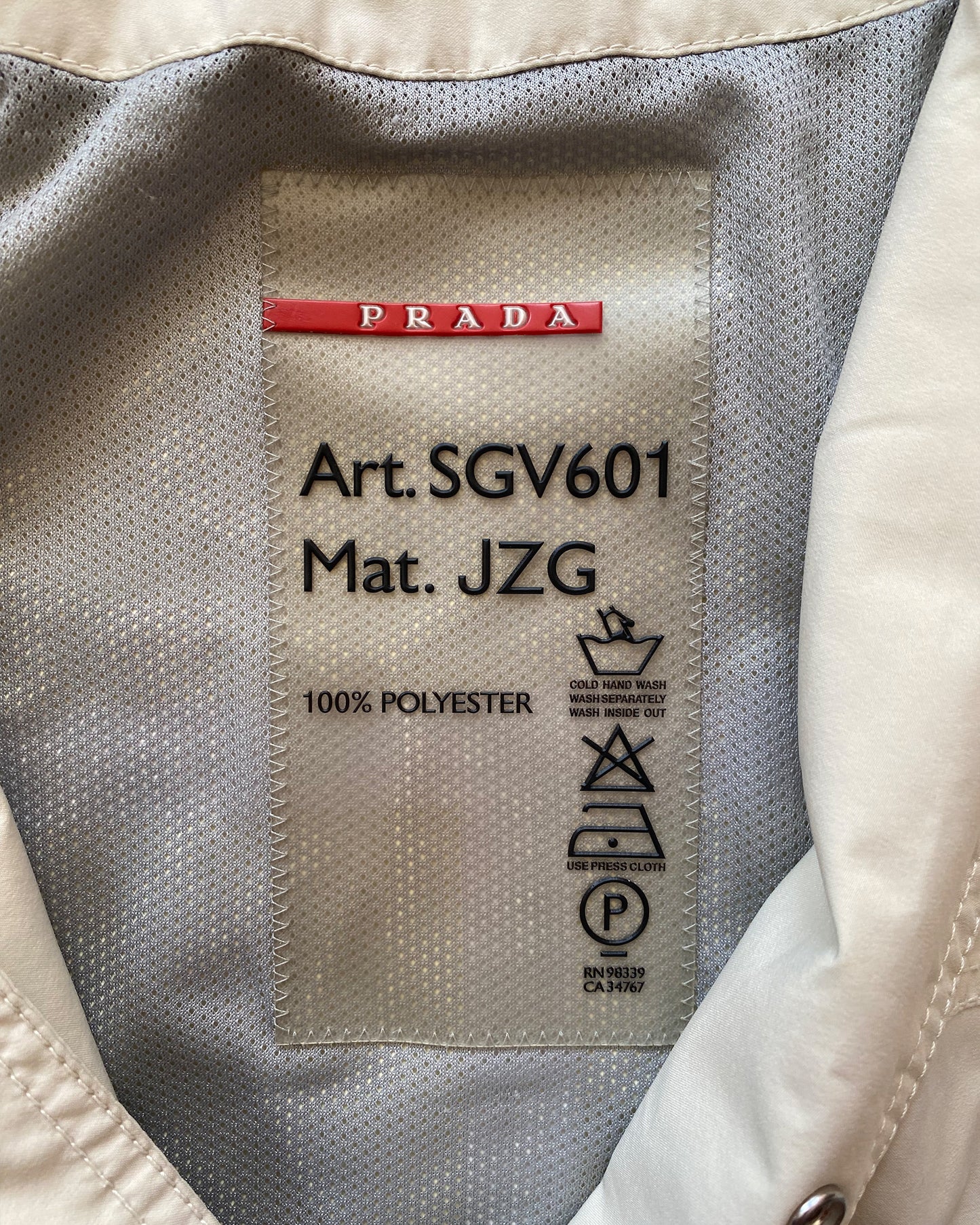 Prada 2000s Gore-Tex Coat Beige