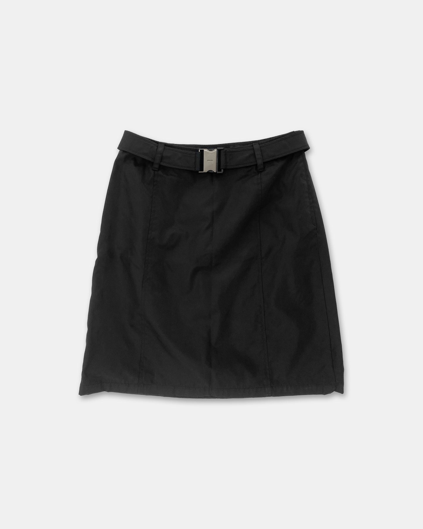 Prada 2000s Nylon Skirt Black