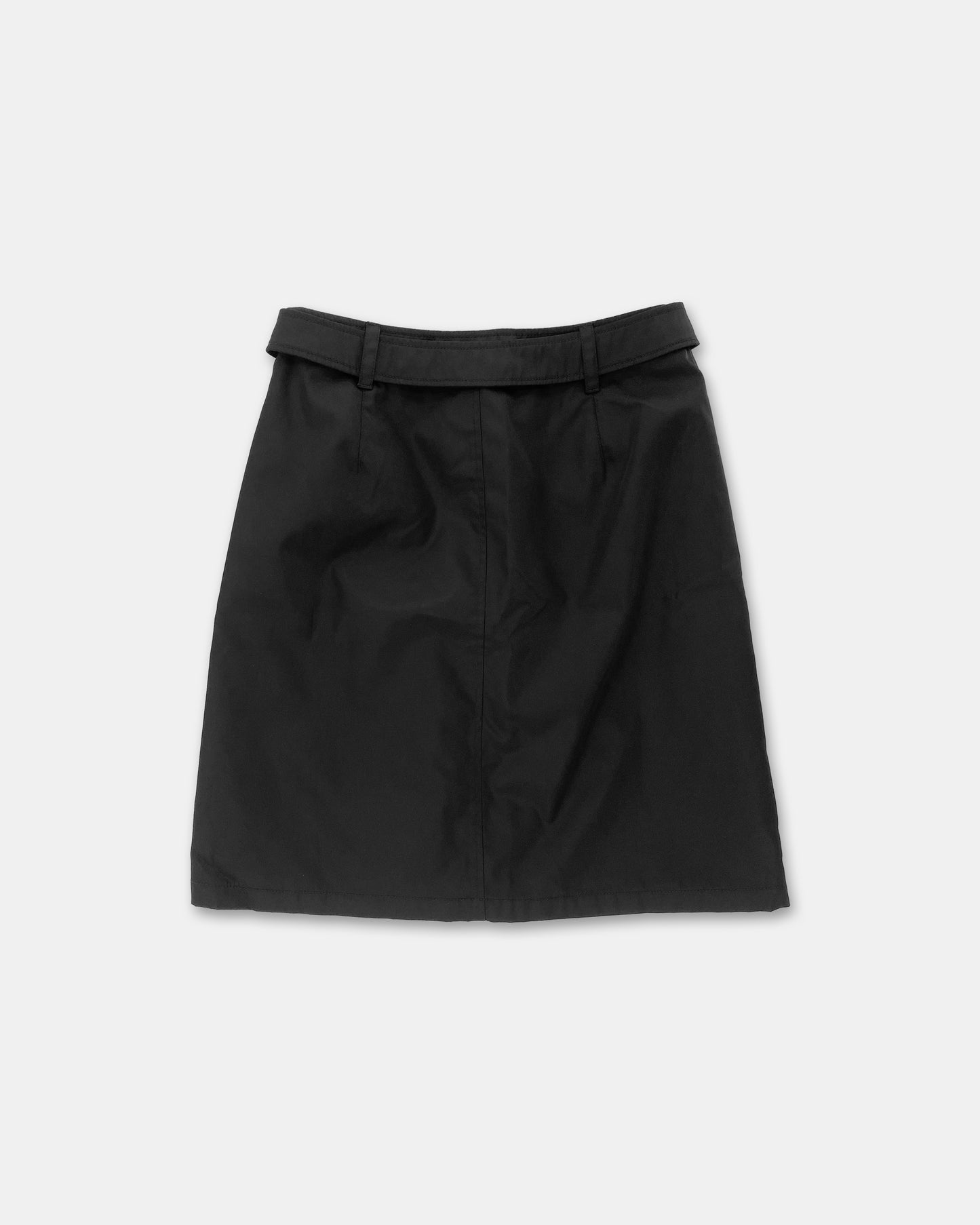 Prada 2000s Nylon Skirt Black