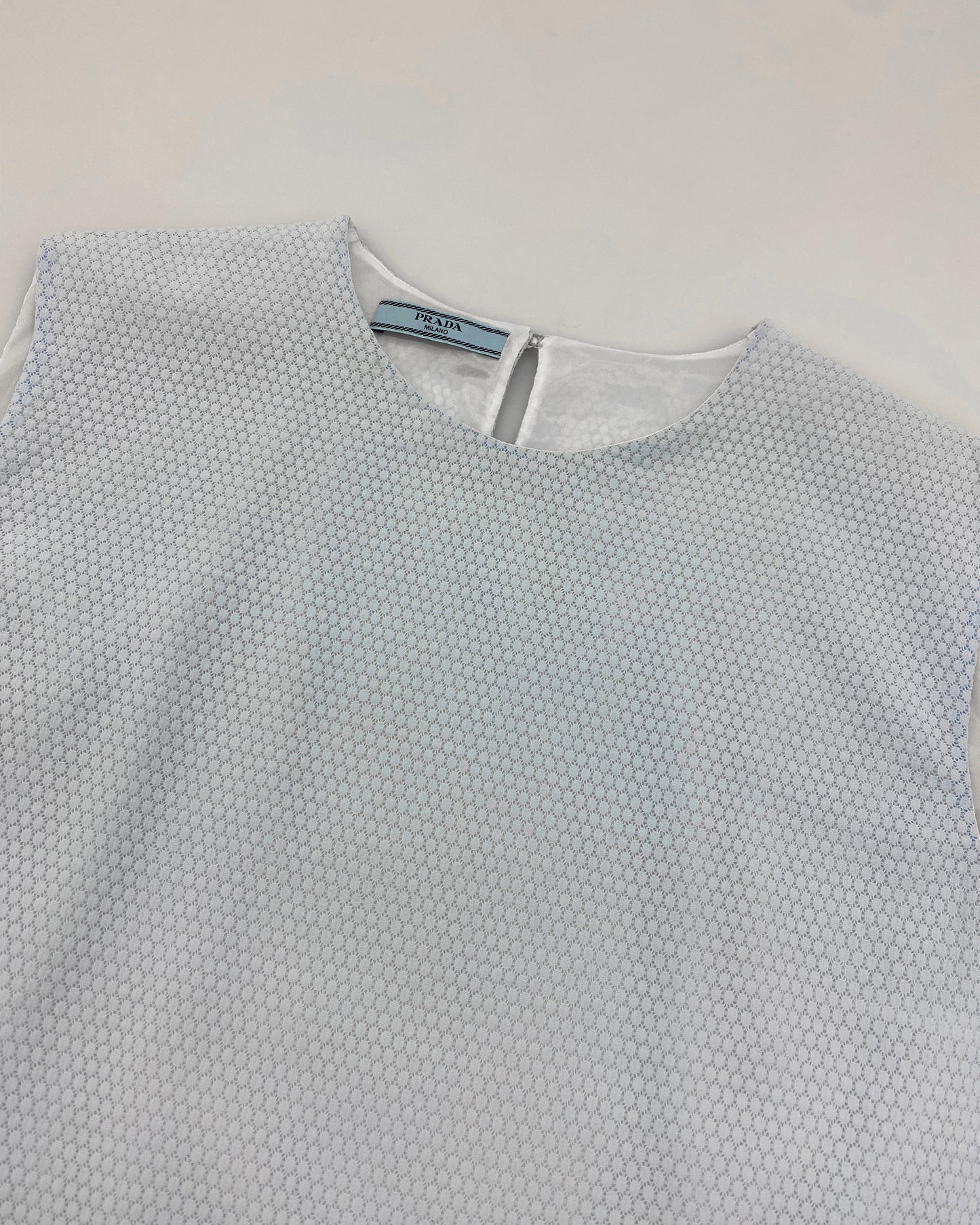 Prada SS2014 Mesh Top Light Blue