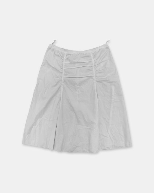 Prada SS2006 Tucked Skirt White