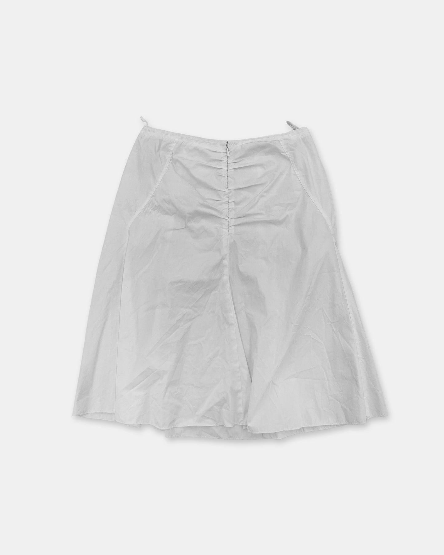 Prada SS2006 Tucked Skirt White