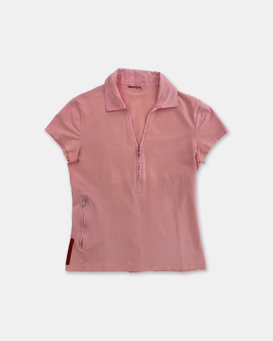 Prada SS1999 Zip Sport Top Pink