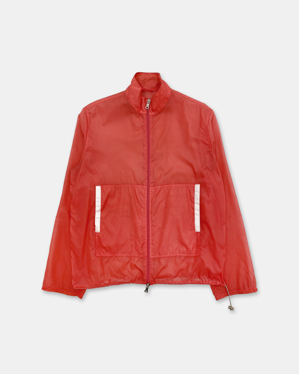 Prada SS1999 Durchscheinende Jacke Rot Rosa 