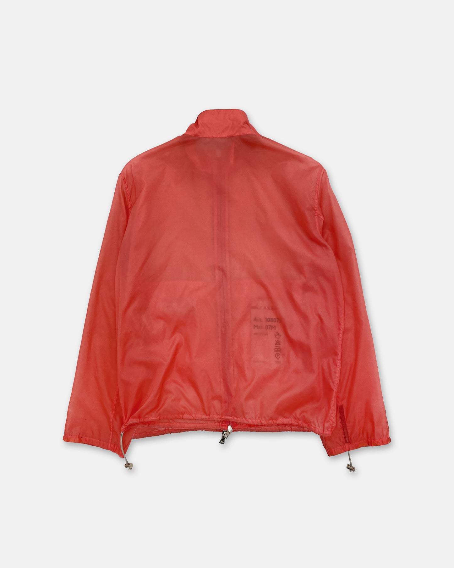 Prada SS1999 Durchscheinende Jacke Rot Rosa 