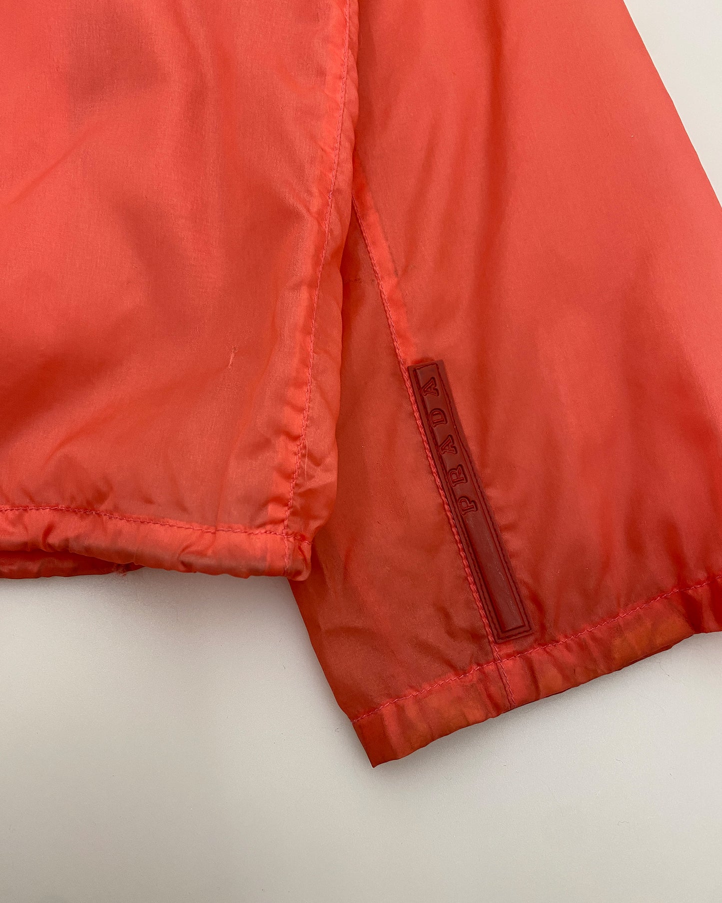 Prada SS1999 Durchscheinende Jacke Rot Rosa 