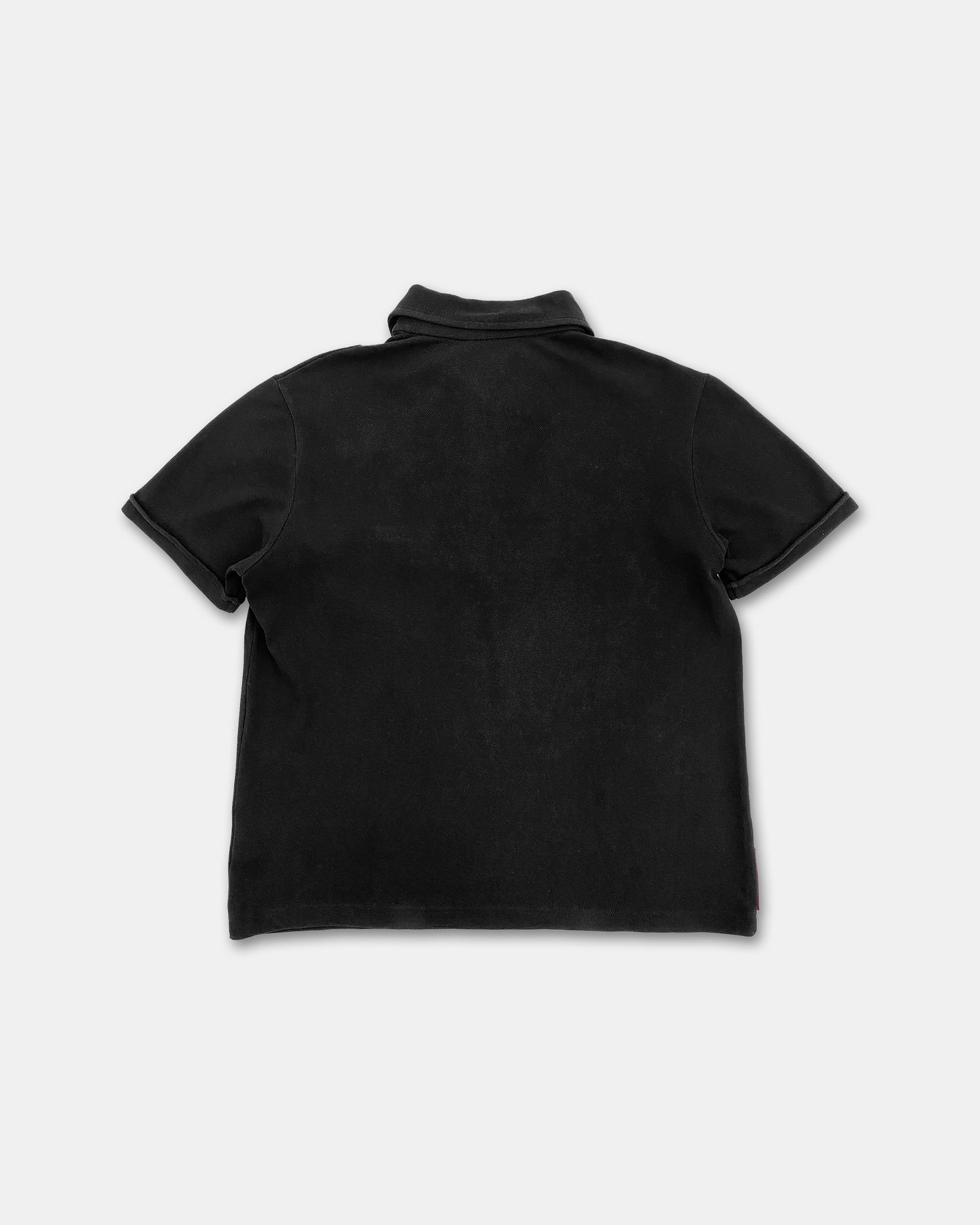 Prada SS2006 Zip Piqué Polo Shirt Black