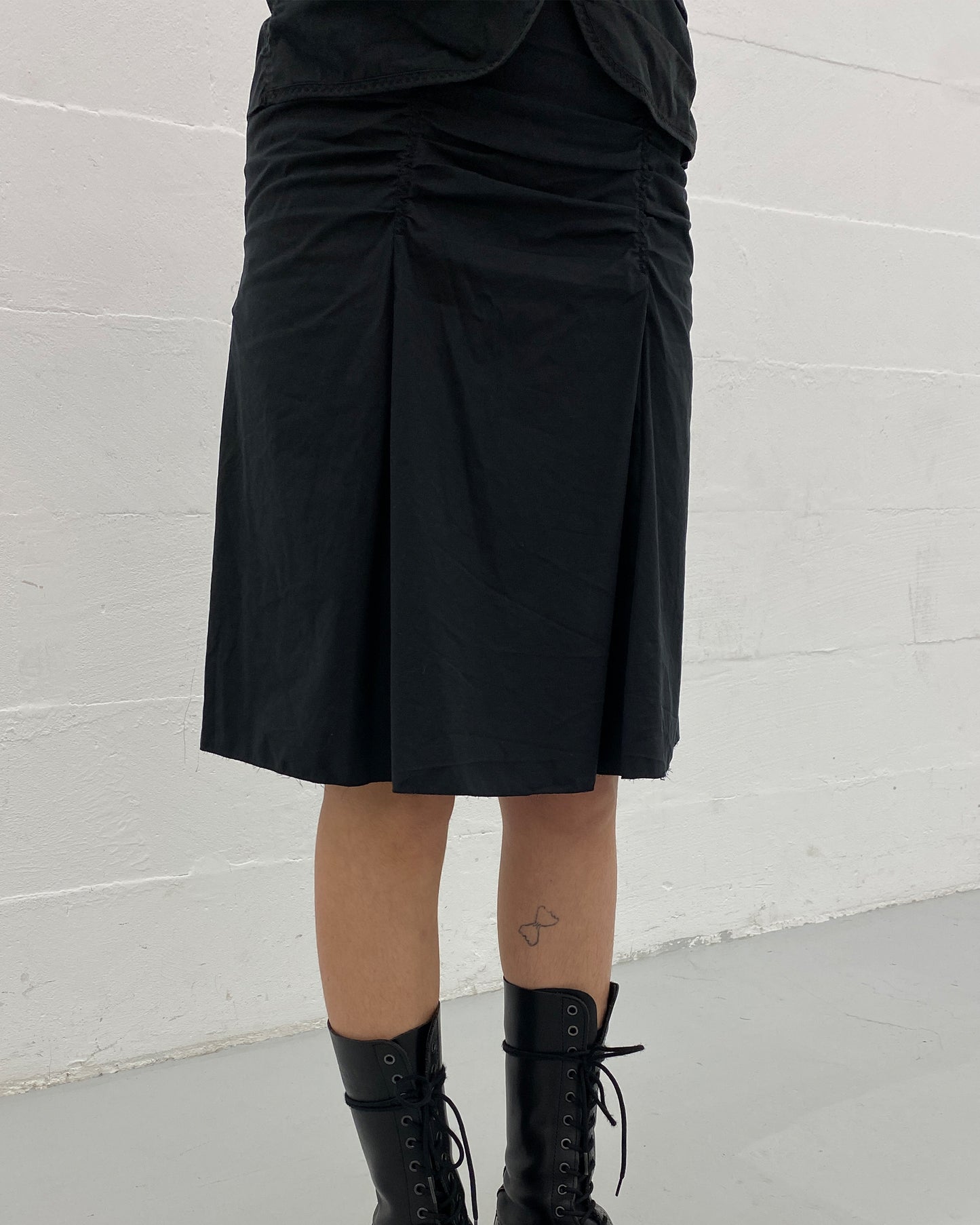 Prada SS2006 Tucked Skirt Black