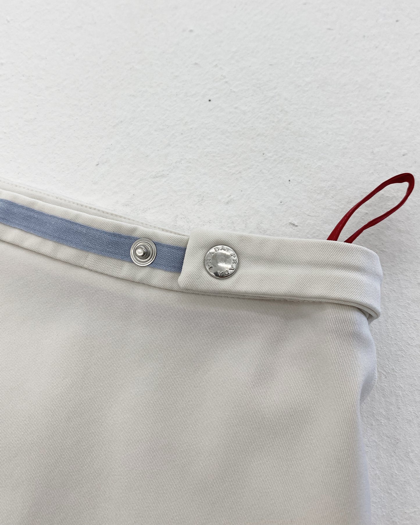 Prada 2000s Nylon Skirt White