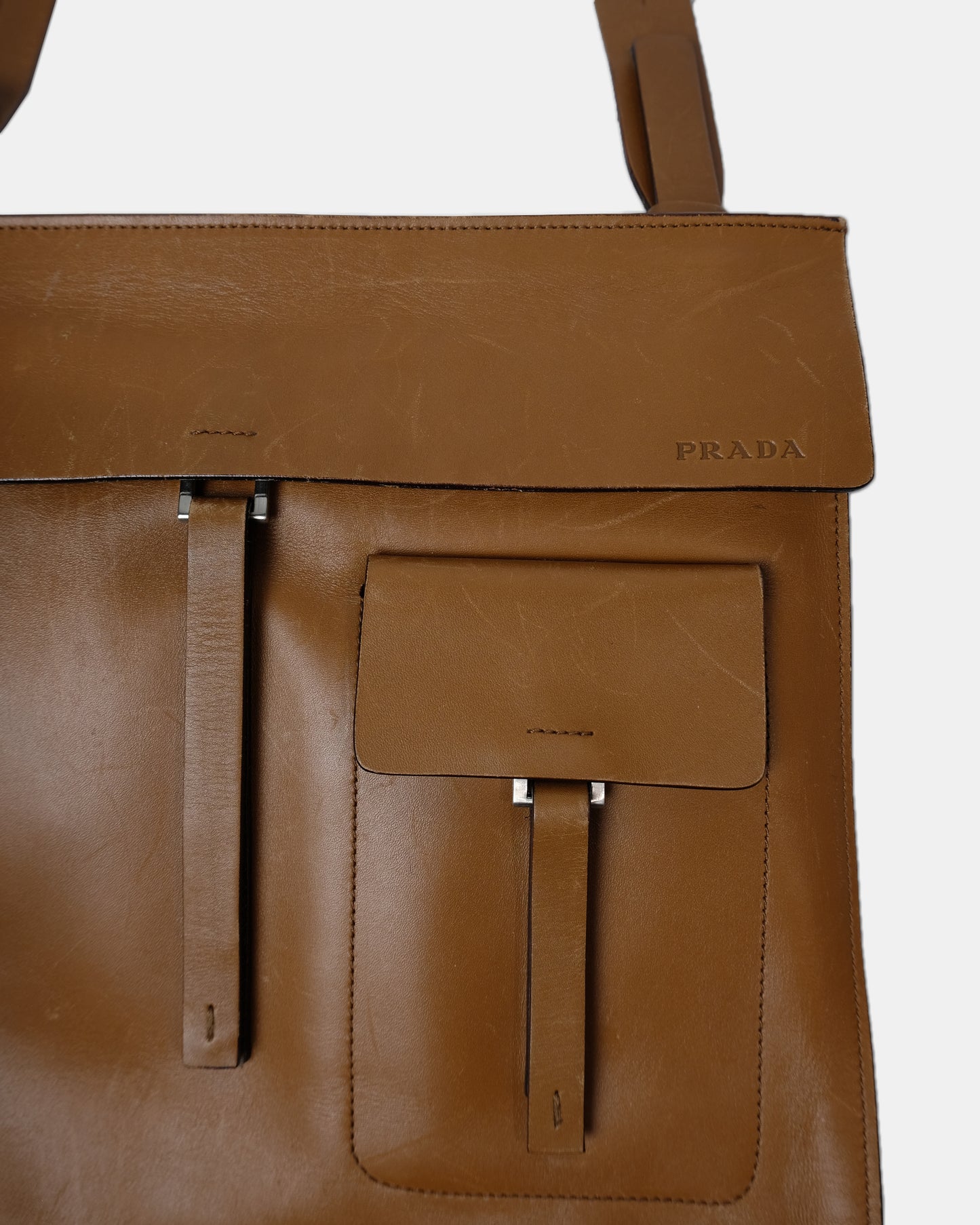 Prada AW1999 Leder Umhängetasche Braun 