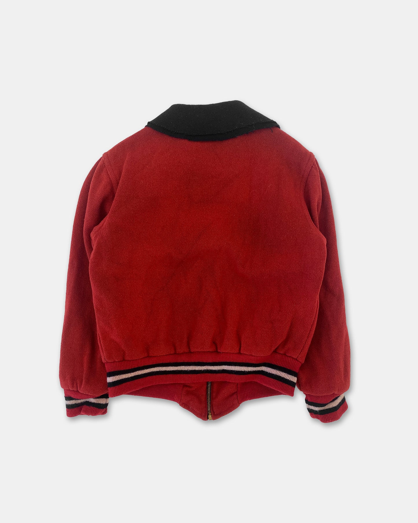 Vintage 1970s College Wool Jacket Red