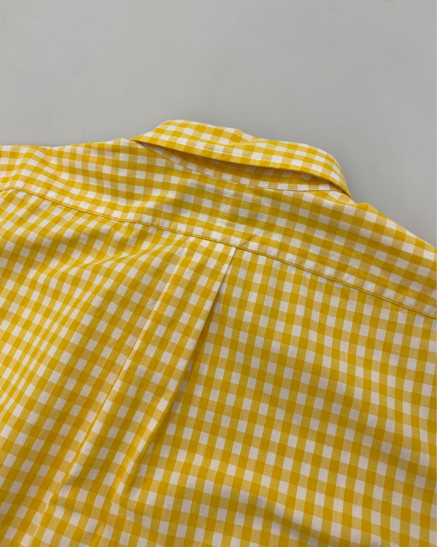 Polo by Ralph Lauren 1990s Checkered Button Down Shirt Yellow