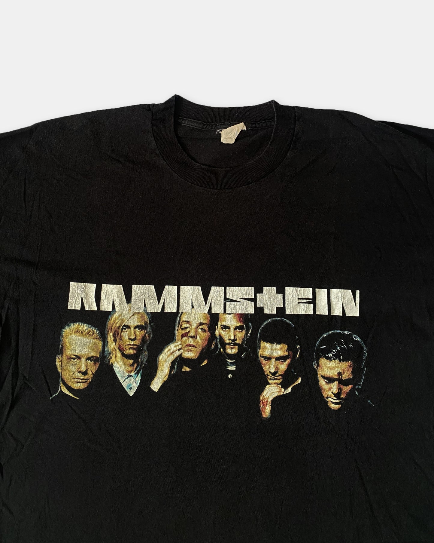 Vintage 1990s Rammstein Logo Band Single Stitch T-Shirt Black