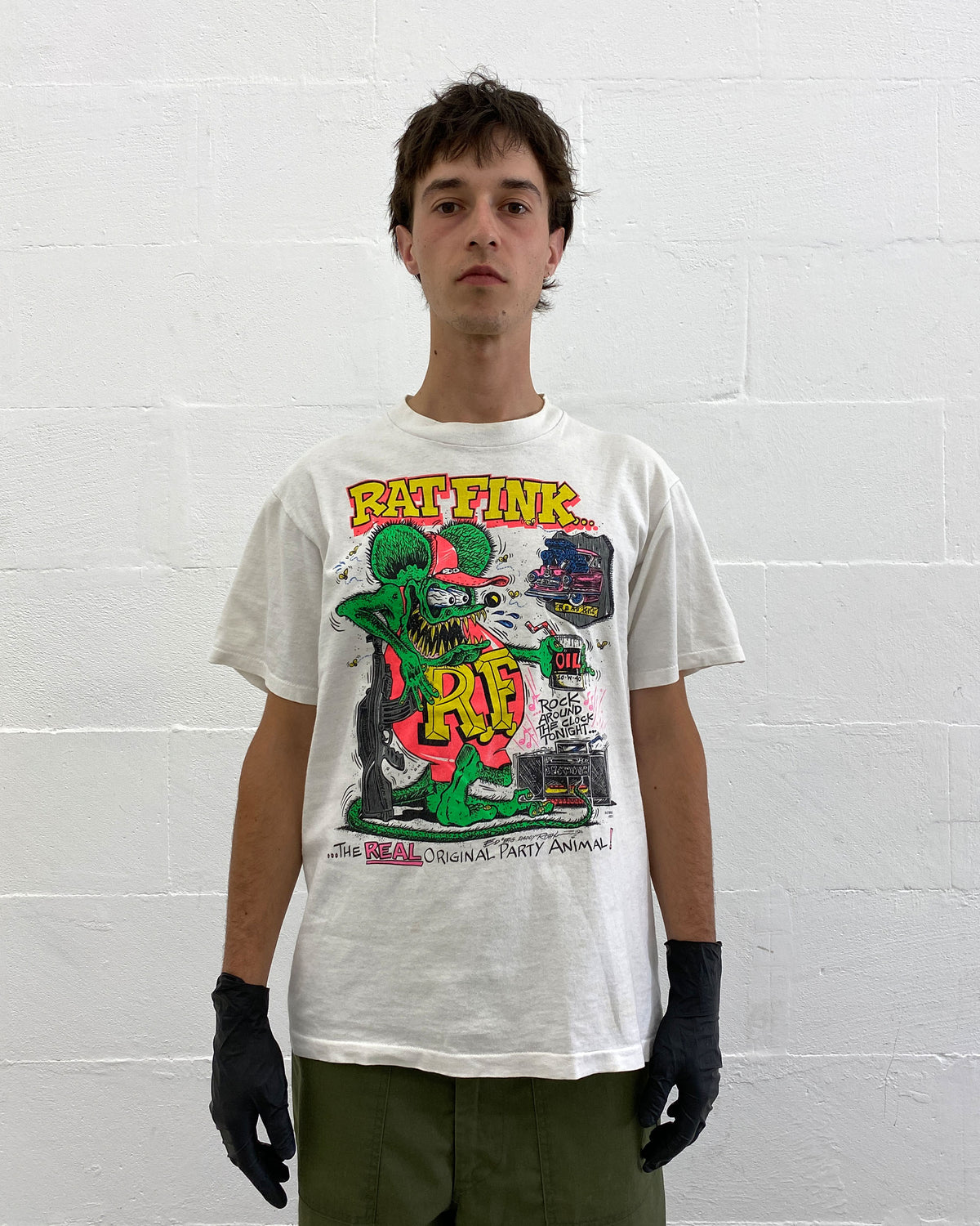 Vintage 1990 Rat Fink Ed Roth Single Stitch T-Shirt White – Knud 